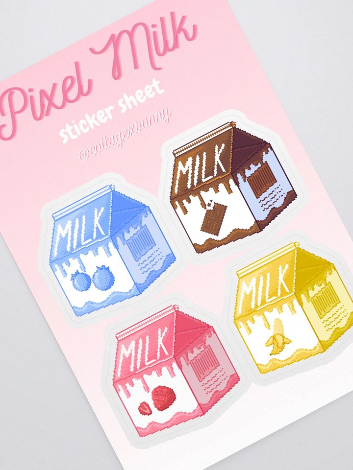 Pixel Milk Sticker Sheet product image (1)