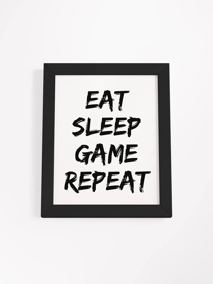 Eat Sleep Game Repeat Framed art product image (1)