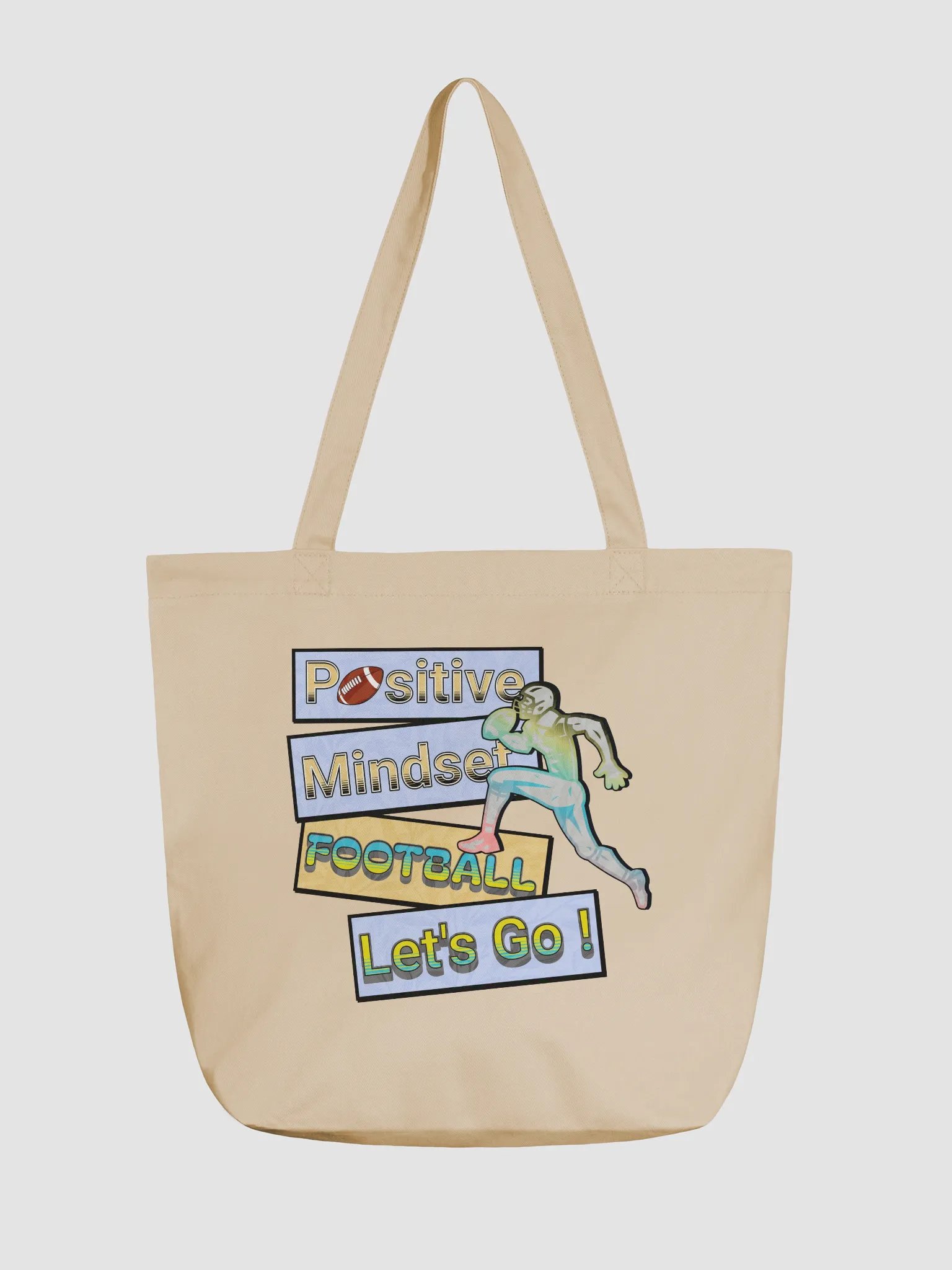 Positive Mindset Football Eco Tote product image (5)