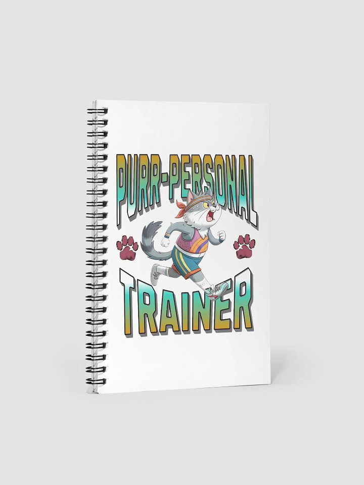 Purr Personal Trainer Cat Spiral Notebook product image (2)