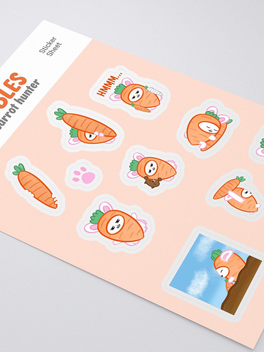 Nibbles the Carrot Hunter - Sticker Sheet product image (3)