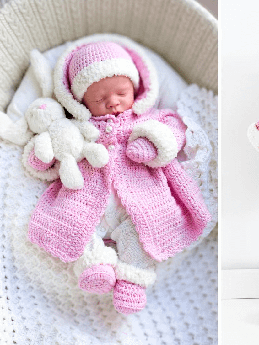 Crochet Pattern: Easy Baby Coat (with Hood) product image (1)