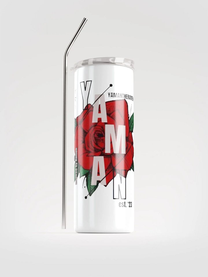 YTR Rose Printed White Travel Thermos product image (1)