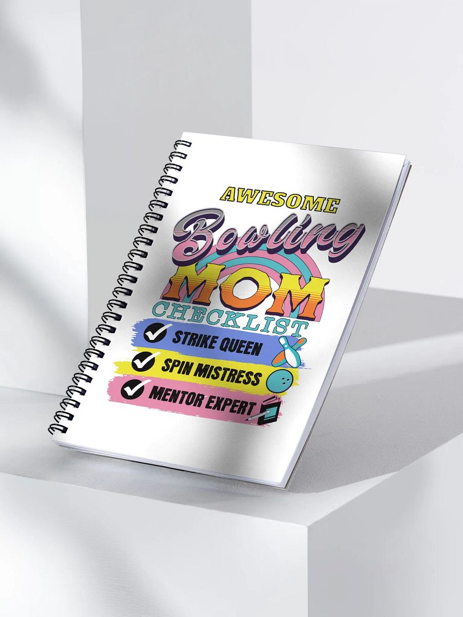 Awesome Bowling Mom Checklist Spiral Notebook product image (2)