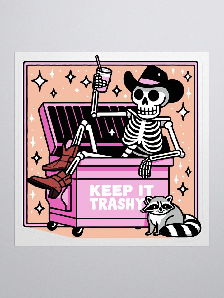 Keep It Trashy Sticker (Peach/Pink) product image (1)
