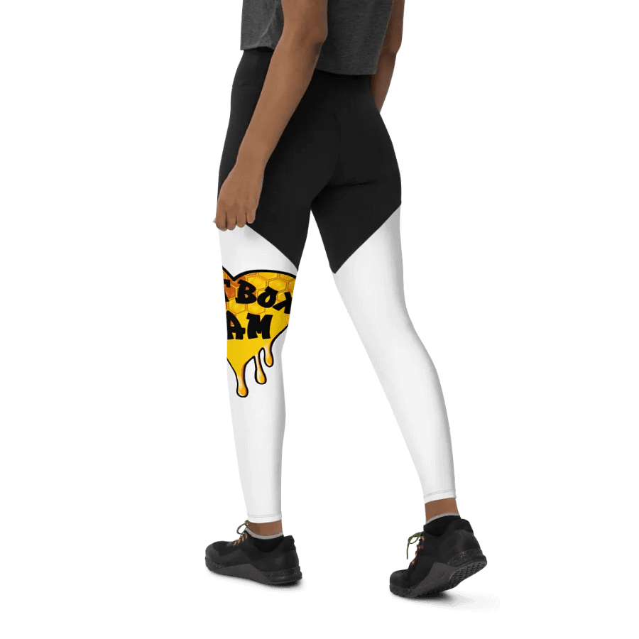 HOT BOX FAM GOLD HONEY COMB LOGO SPORT LEGGINGS product image (12)