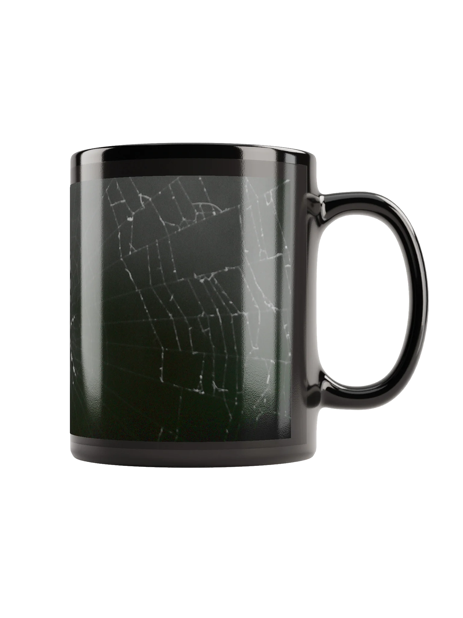 Keramiktasse schwarz - Spinne im Netz schwarzweiß product image (1)