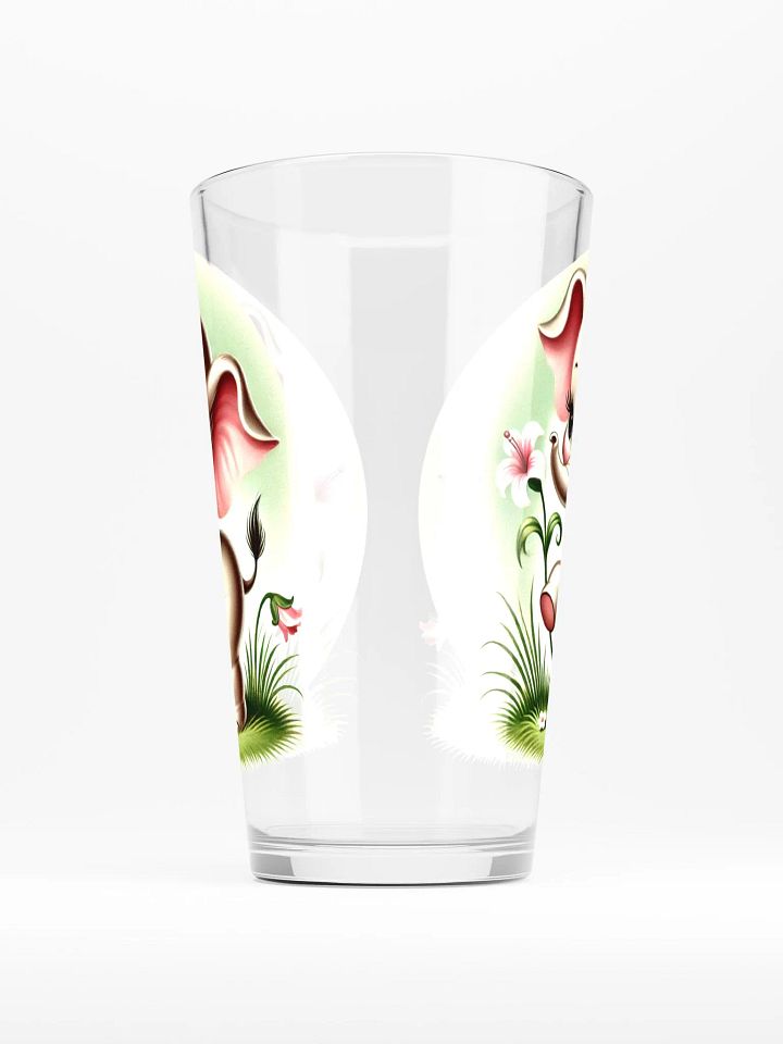 Baby Elephant with Flowers 16 oz Glass - Retro Glassware product image (2)
