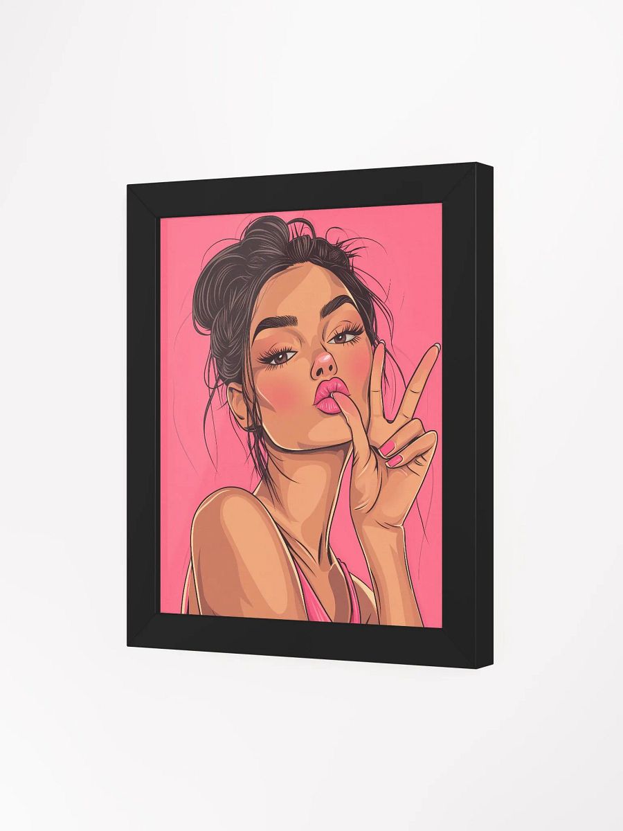 Glamorous Woman Peaceful Pink Portrait Framed Poster product image (41)