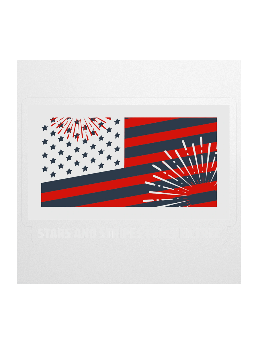 Firework Flag Kiss Cut Stickers product image (1)