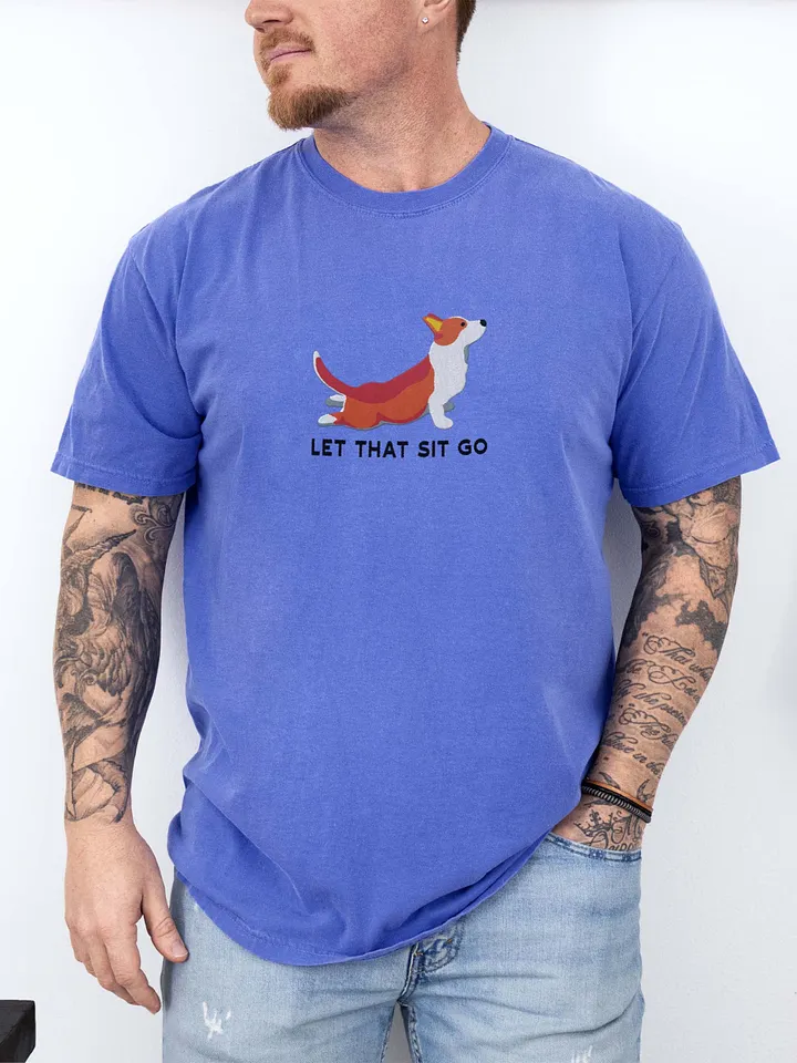 Let that Sit Go T-Shirt(Embroidered) of a Cardigan Welsh Corgi product image (2)