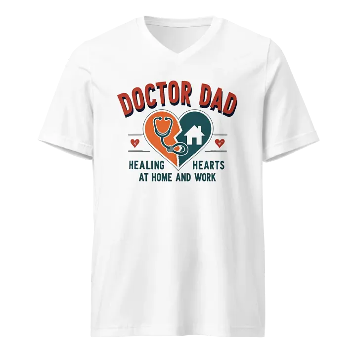 Healing Hearts Doctor Dad V-Neck Tee product image (1)