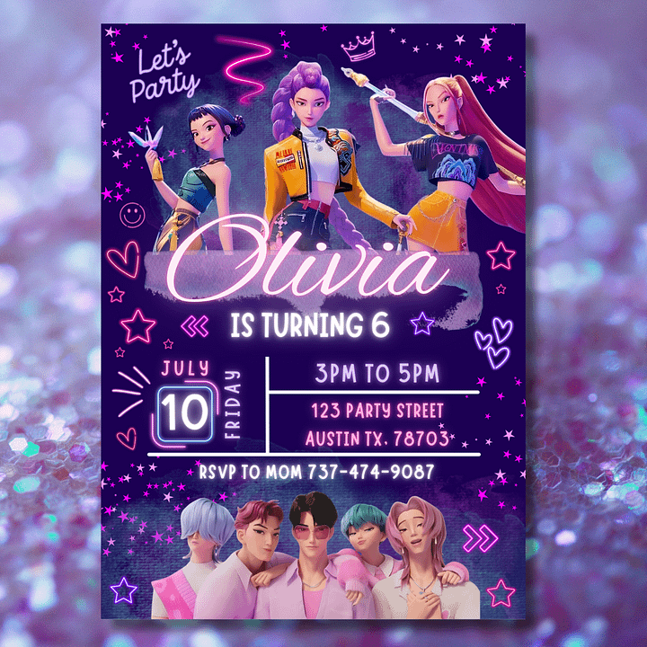 K-Pop Demon Hunters Invitation product image (1)