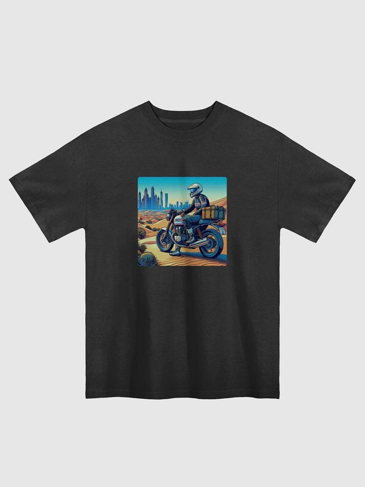 City Rider Adventure T-Shirt | Dubai city work AI product image (2)