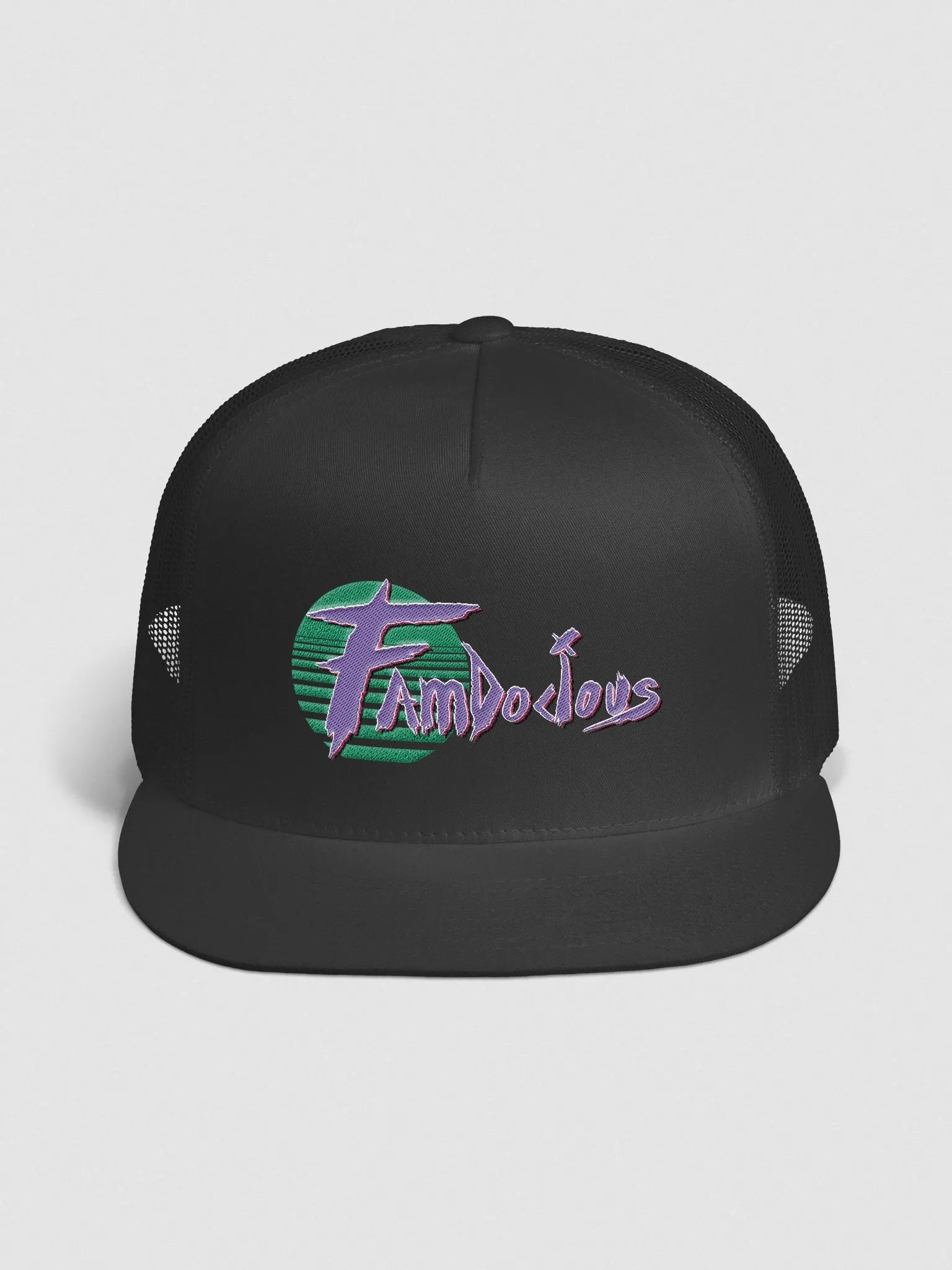 Famdocious - Green/Purple Logo - Trucker Hat. product image (30)