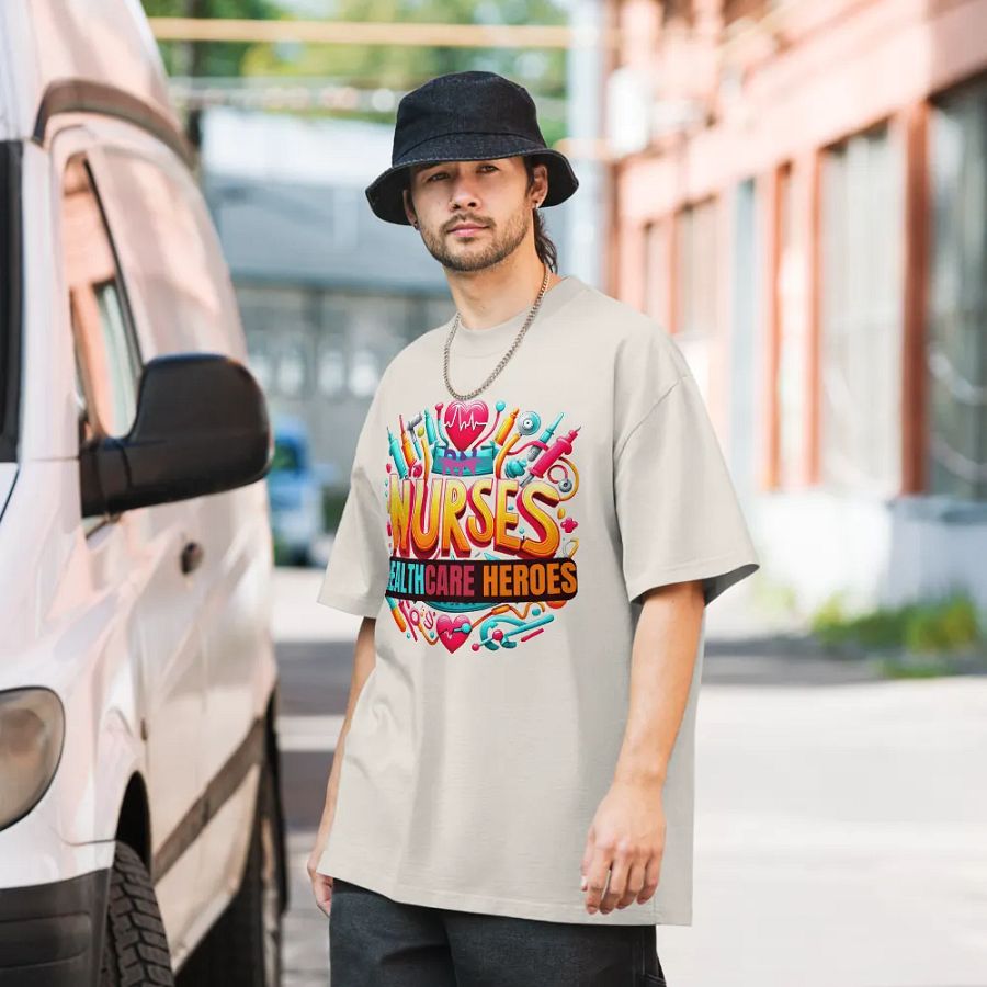 Healthcare Heroes Tribute Oversized T-Shirt product image (6)