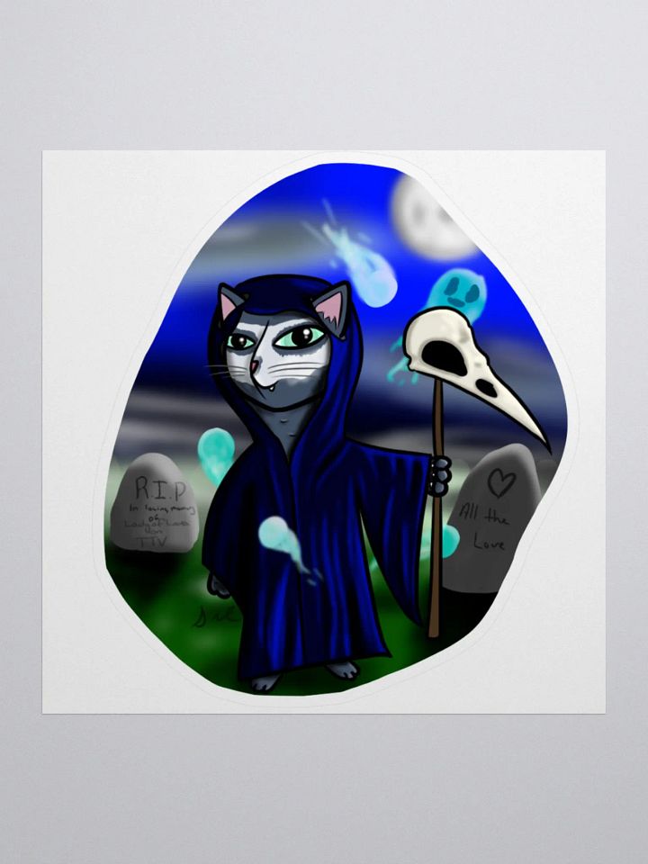 Tom the Grim Cat Sticker product image (1)