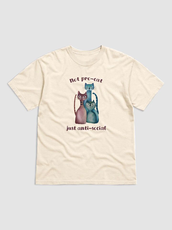 Introvert ant-social T-shirt featuring hand-drawn three cats product image (10)