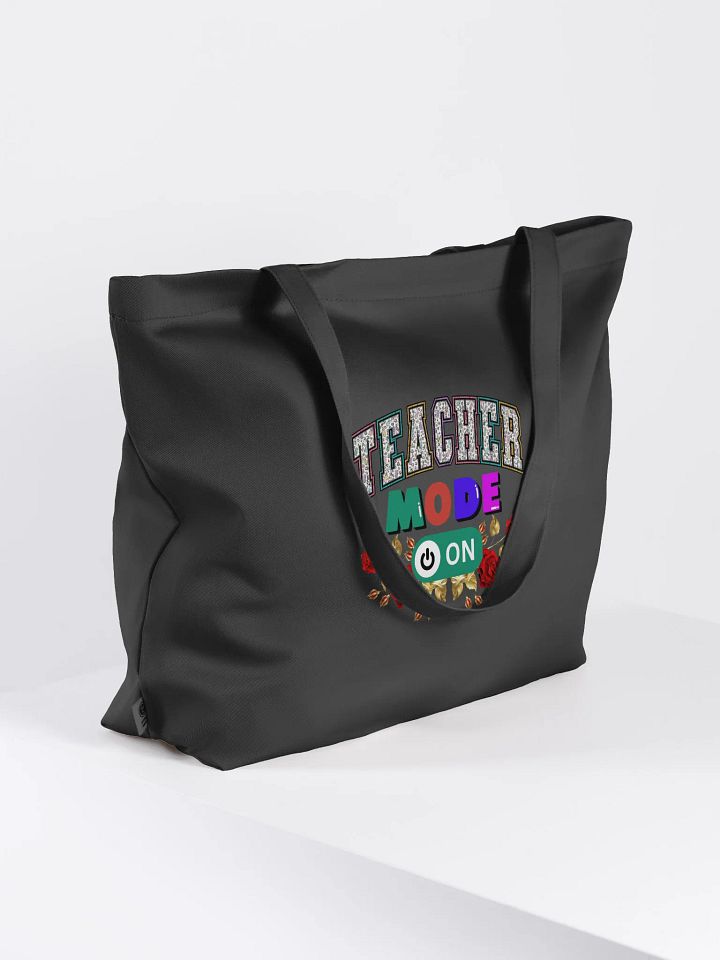 Teacher Mode On, Floral Teachers Eco Tote Bag product image (2)