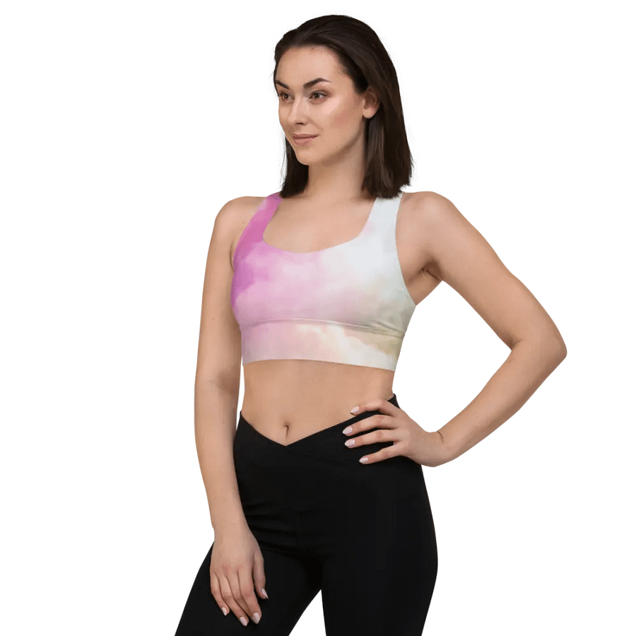 Blur cloud rainbow Design Longline Sports Bra - v4 product image (11)