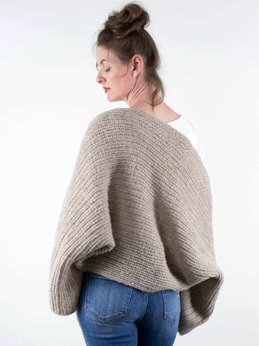 Oversized Crop Shrug Sweater - Foggy Moonlight product image (2)