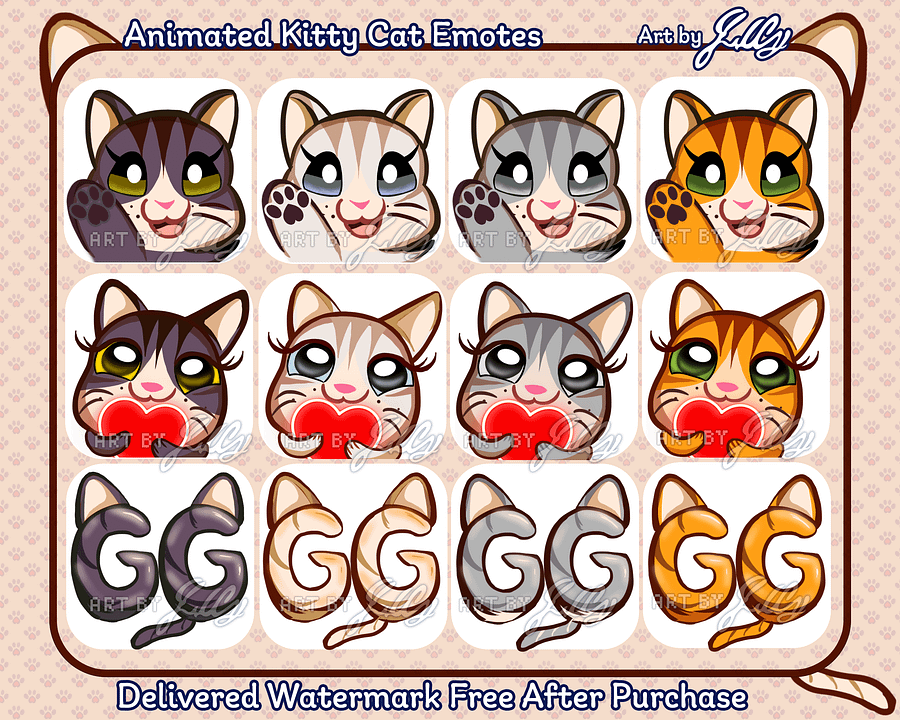 Animated Kitty Cat Emotes product image (1)