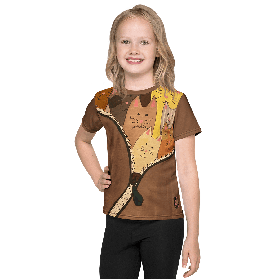 "Unleash The Cats" Kid's Tee (Brown) product image (1)