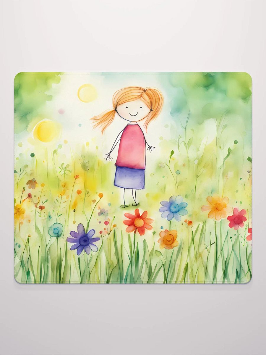 Childish Drawing of Happy Human, Gaming Mouse Pad, 2 Sizes product image (2)