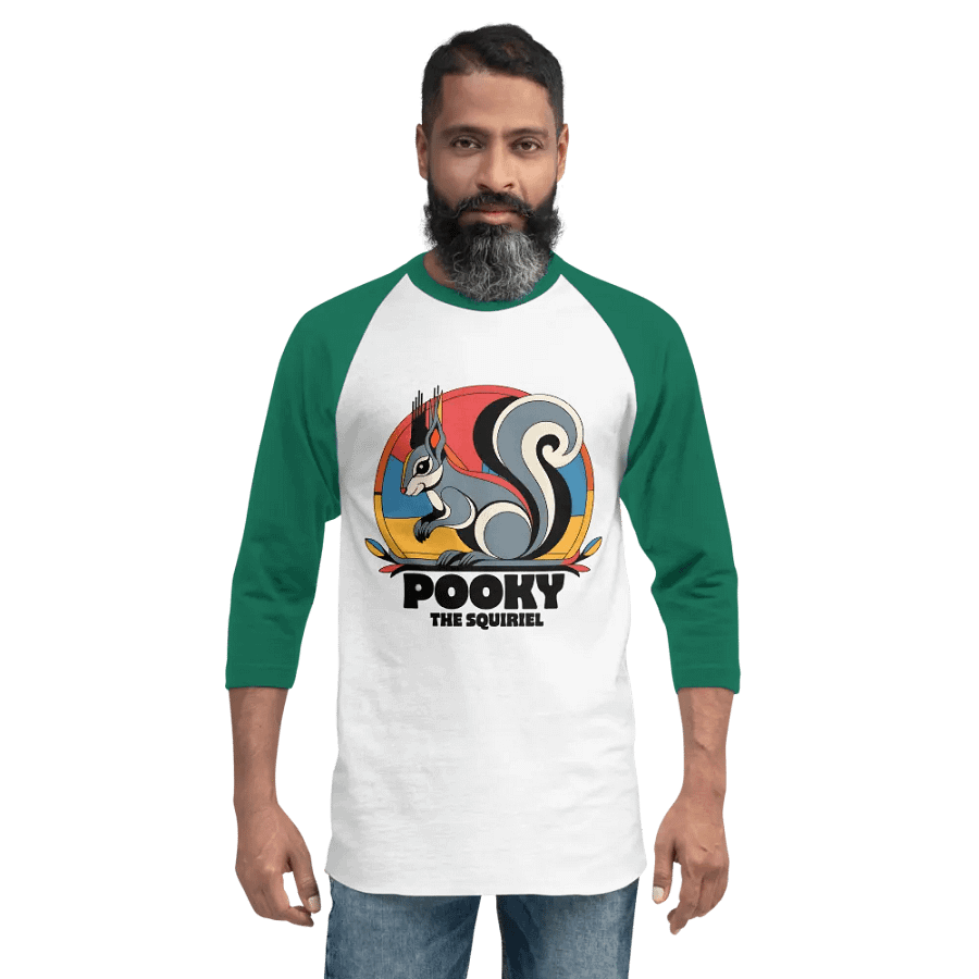 Geometric Squirrel Raglan Tee product image (2)
