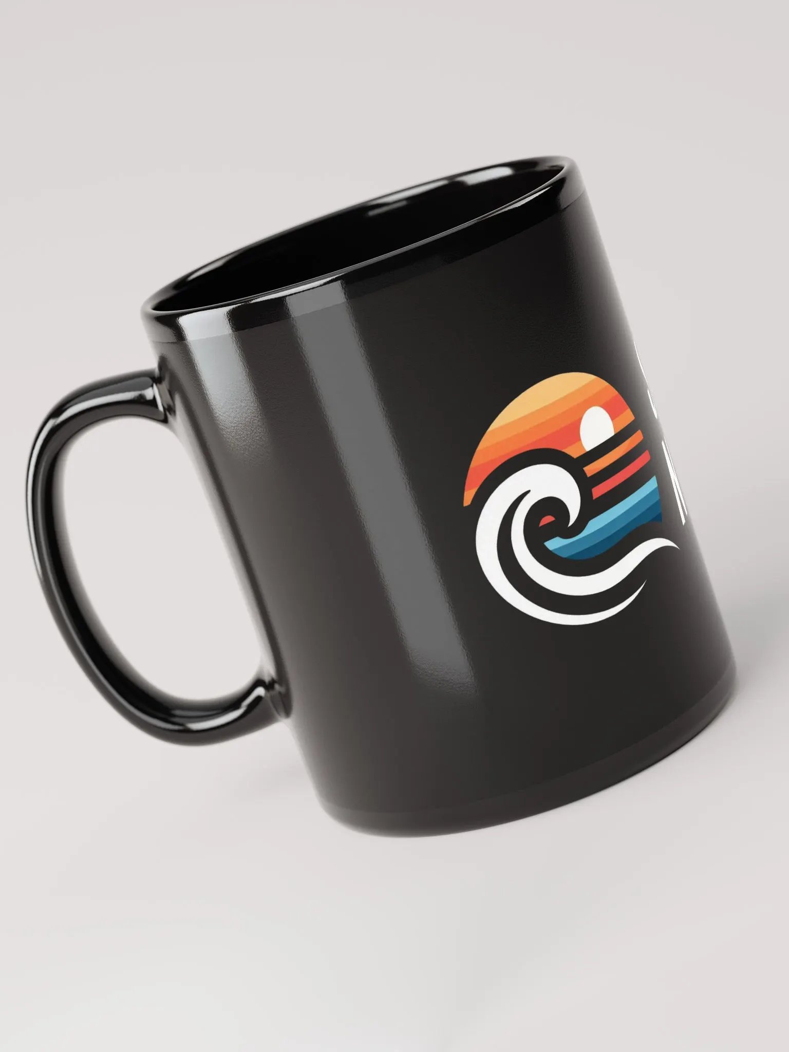 Coastal Waves and Sun Abstract Mug | stress no more product image (4)
