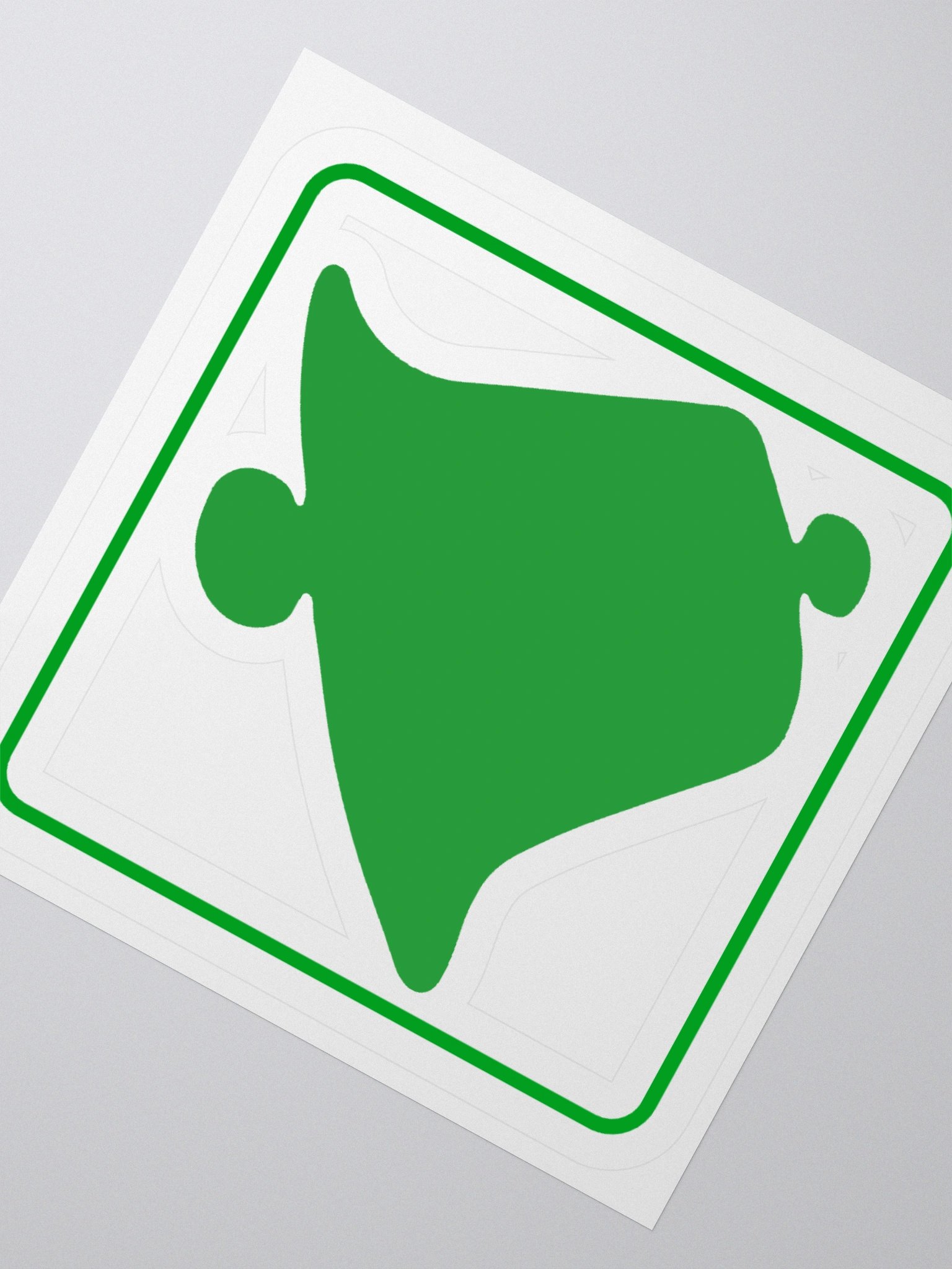 Green Abstract Bell Shape Kiss Cut Stickers product image (7)