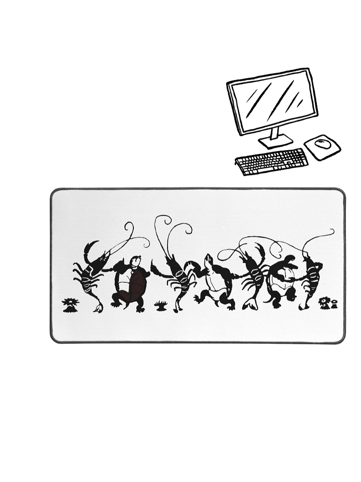 Turtles and Lobsters Dancing Desk Pad - Classic Alice product image (1)