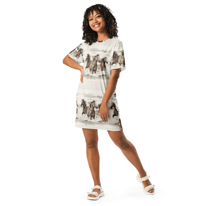 Galloping Grace Horse T-Shirt Dress product image (1)