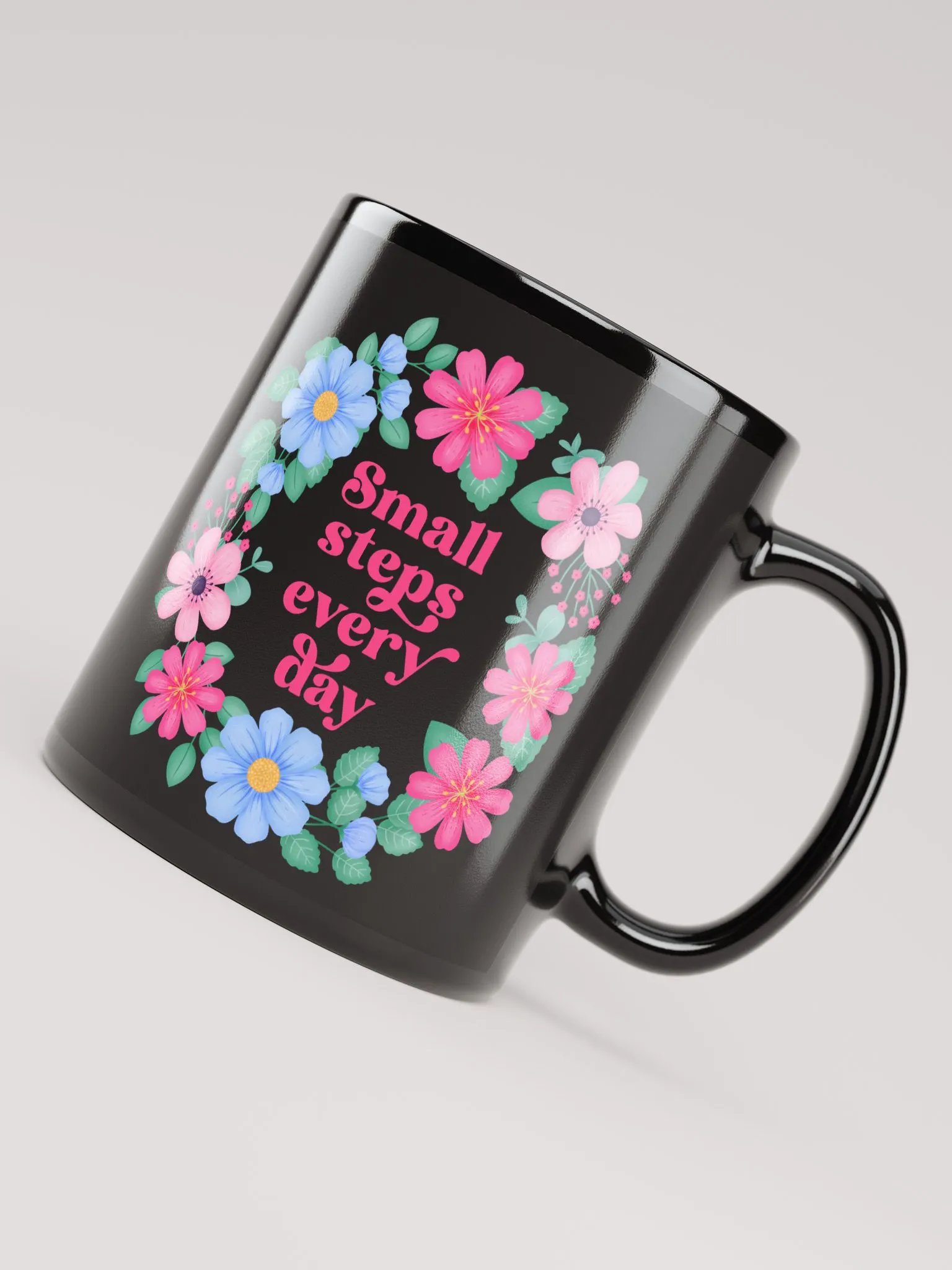 Small steps every day - Black Mug product image (7)