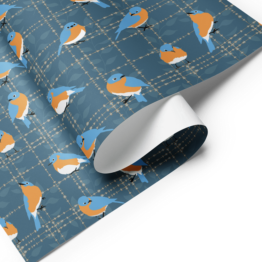 Bluebird Wrapping Paper Set 2 in Blue product image (8)