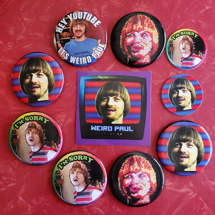 Weird Paul Fan Pack (4 pins, 3 magnets, 2 pogs and a sticker) product image (1)