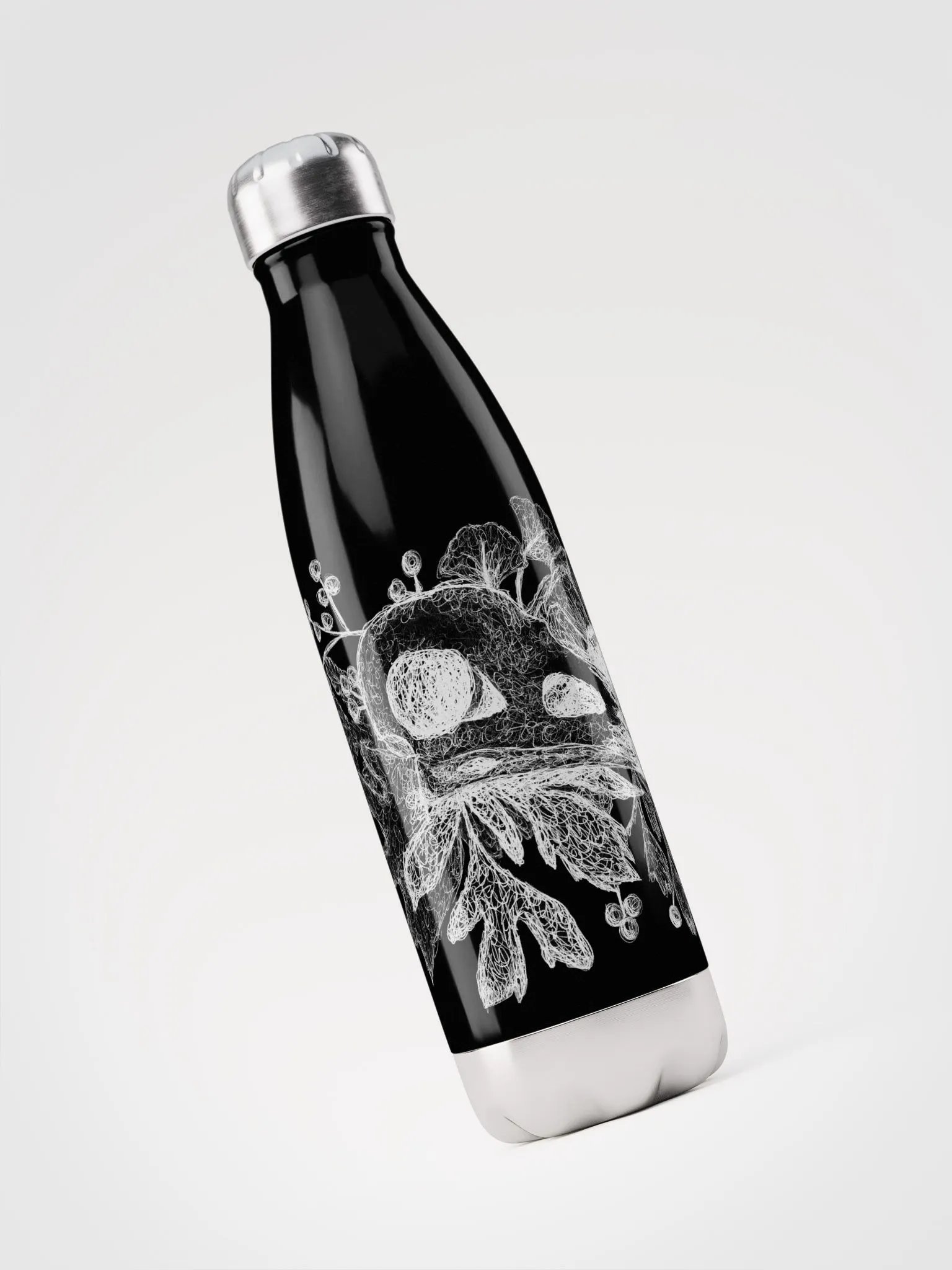 Raven Skull Stainless Steel Water Bottle product image (3)