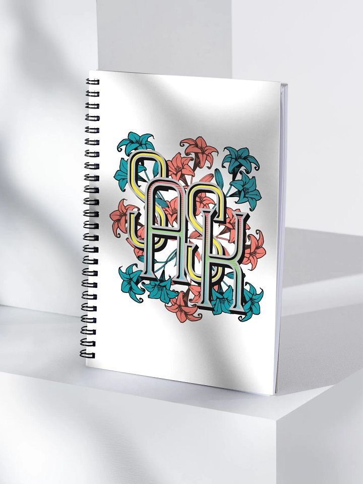 Sask Saskatoon Saskatchewan Flower Customizable Dotted Spiral Notebook product image (1)