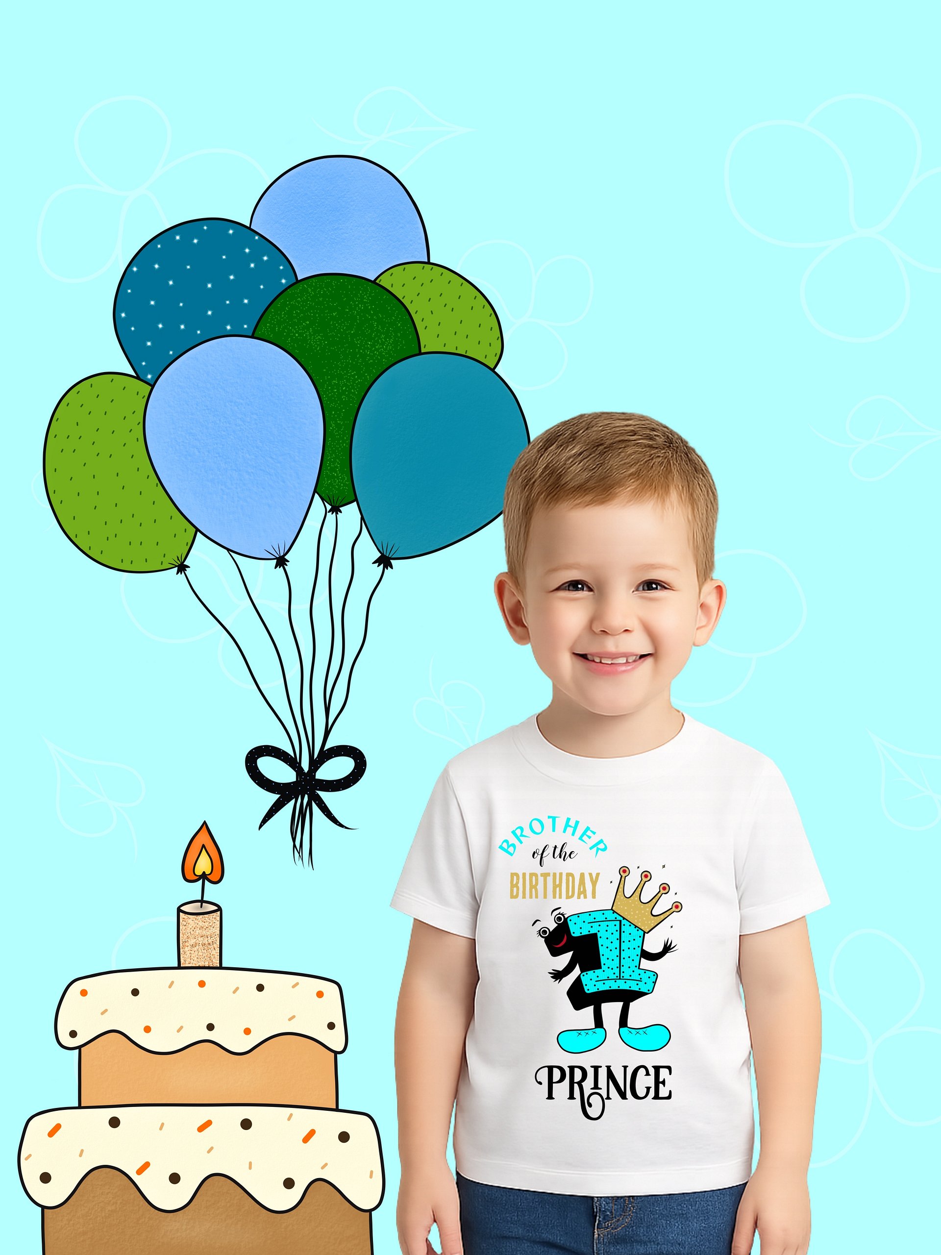 Royal 1st Birthday Baby Jersey T-Shirt product image (1)