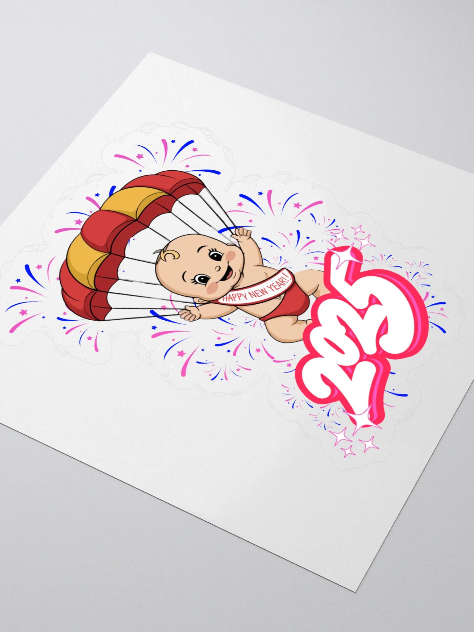 Gliding In 2025 In Style - Baby New Year Sticker product image (3)