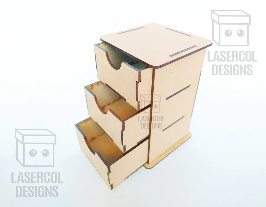 3 Drawers Desk Organizer - Laser Cut Files product image (6)