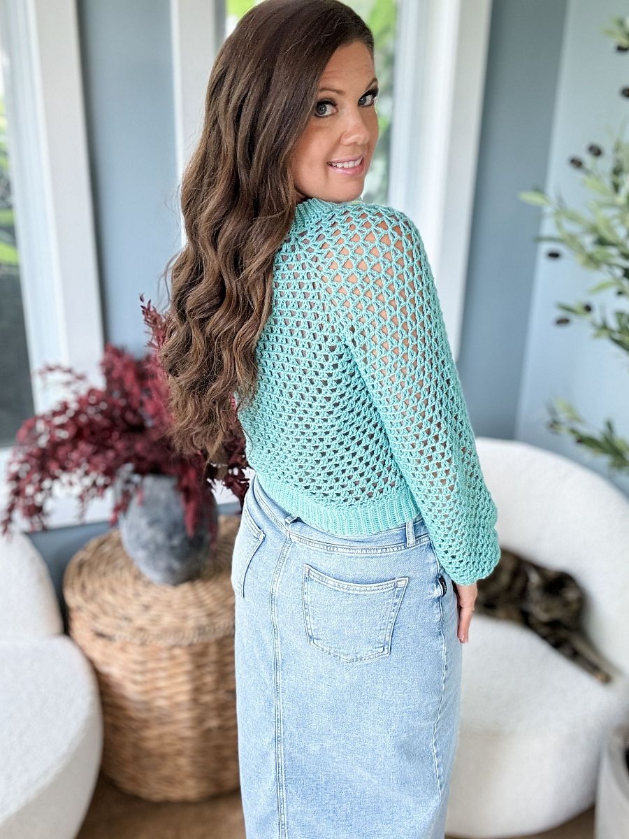 V-Stitch Crewneck Top Crochet Pattern product image (7)