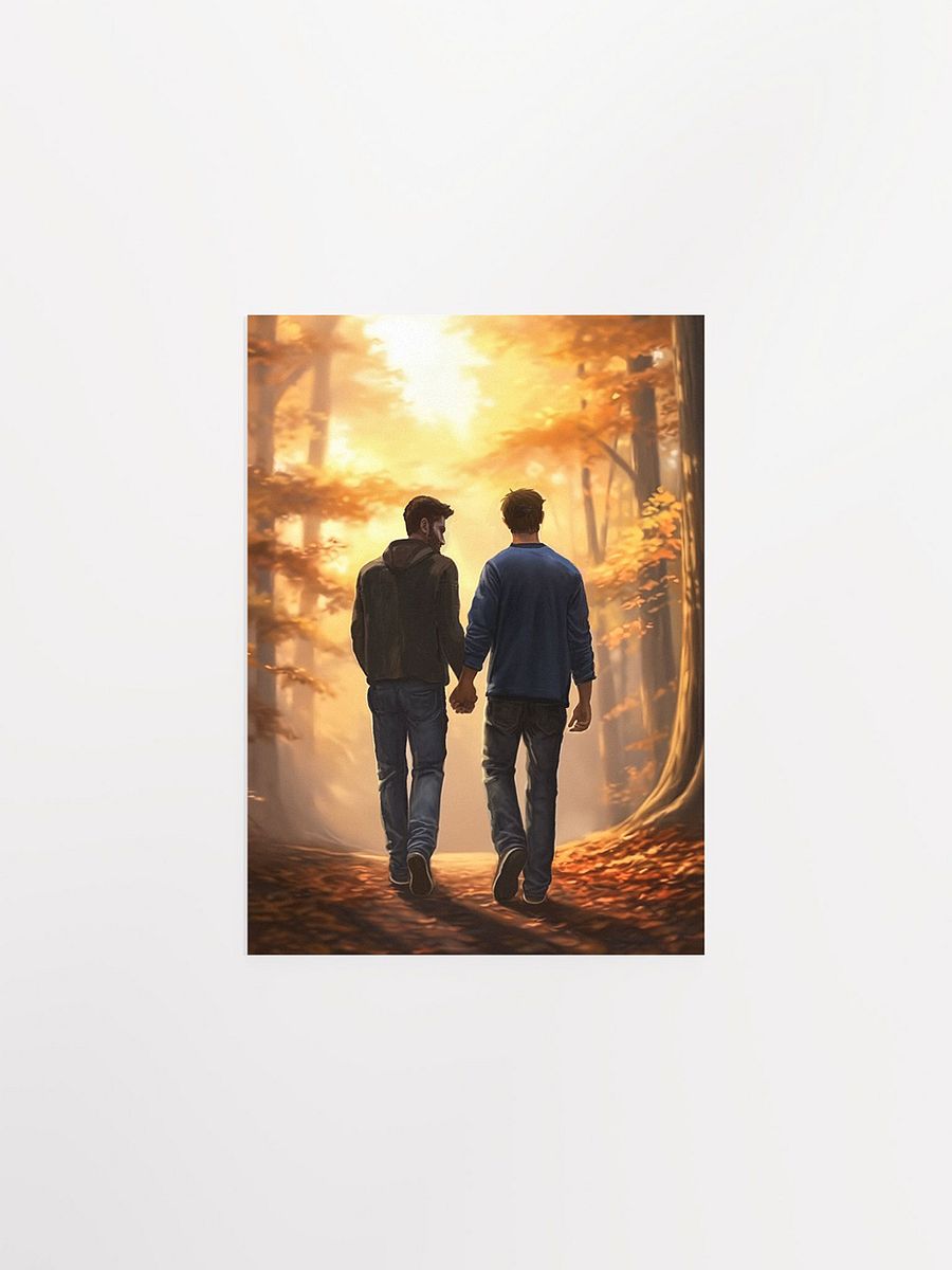 Fall Romance - Gay Couple Matte Poster product image (1)
