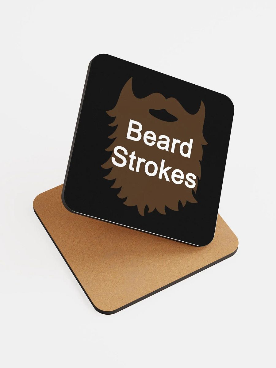 Beard Strokes Coaster (Black) product image (6)
