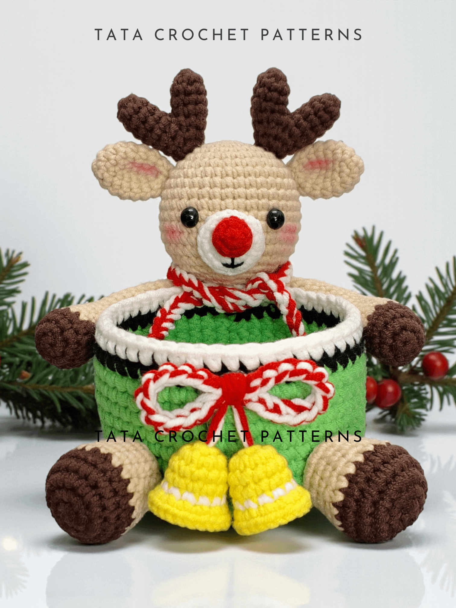 PDF Pattern -♡- Crochet Reindeer Basket Pattern product image (3)