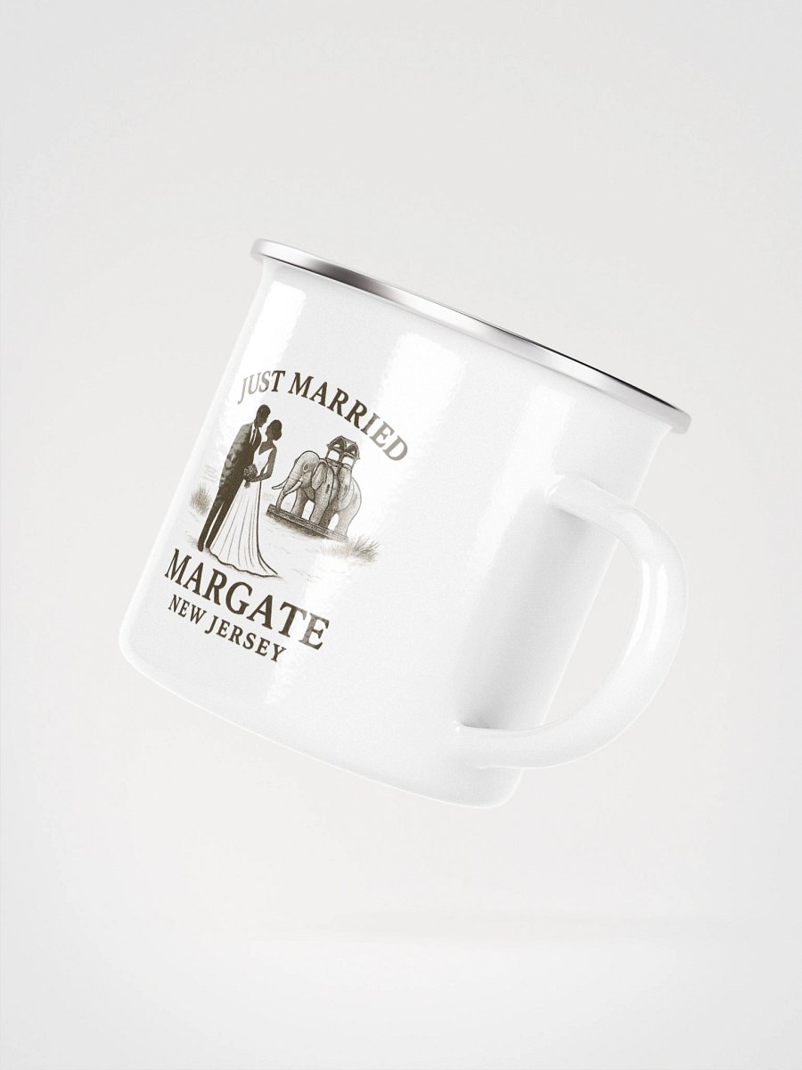 Margate NJ "Just Married" Enamel Wedding Mug product image (3)