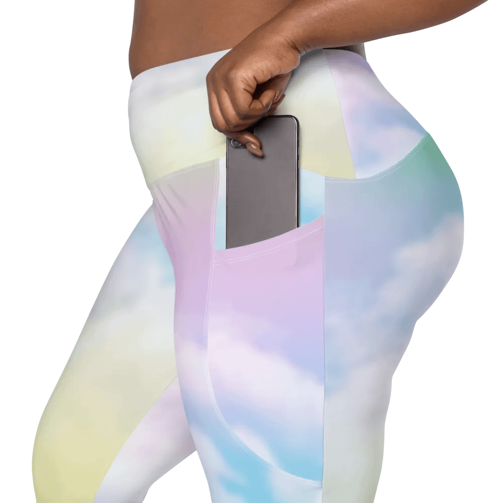 Blur cloud rainbow Design Leggings with Pocket - V5 product image (12)