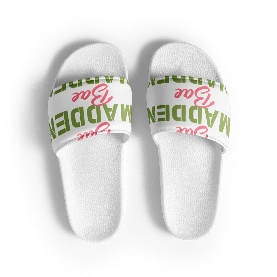 MaddenBae Womens Signature Slides White product image (3)