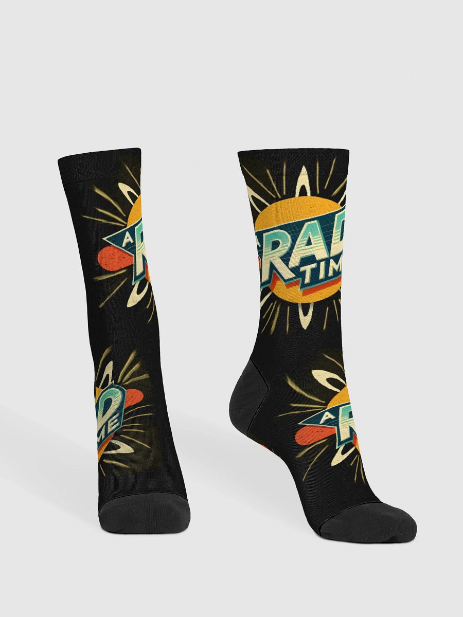 Retro RAD TIME Crew Socks product image (1)
