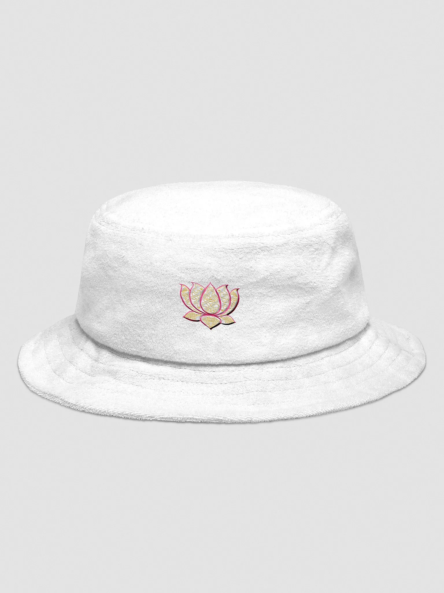 Golden Lotus Terry Cloth Bucket Hat product image (1)